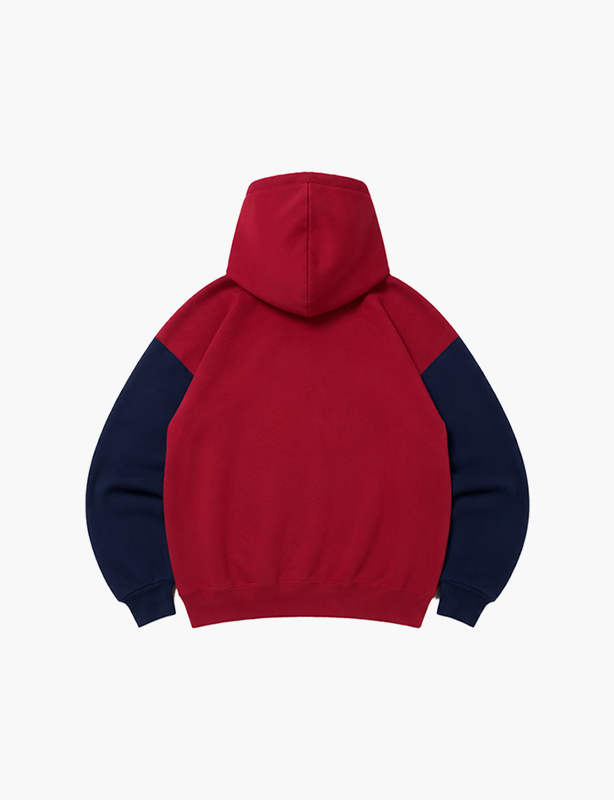 Custom two-tone hoodies with bold color blocking and a fit that's uniquely yours.